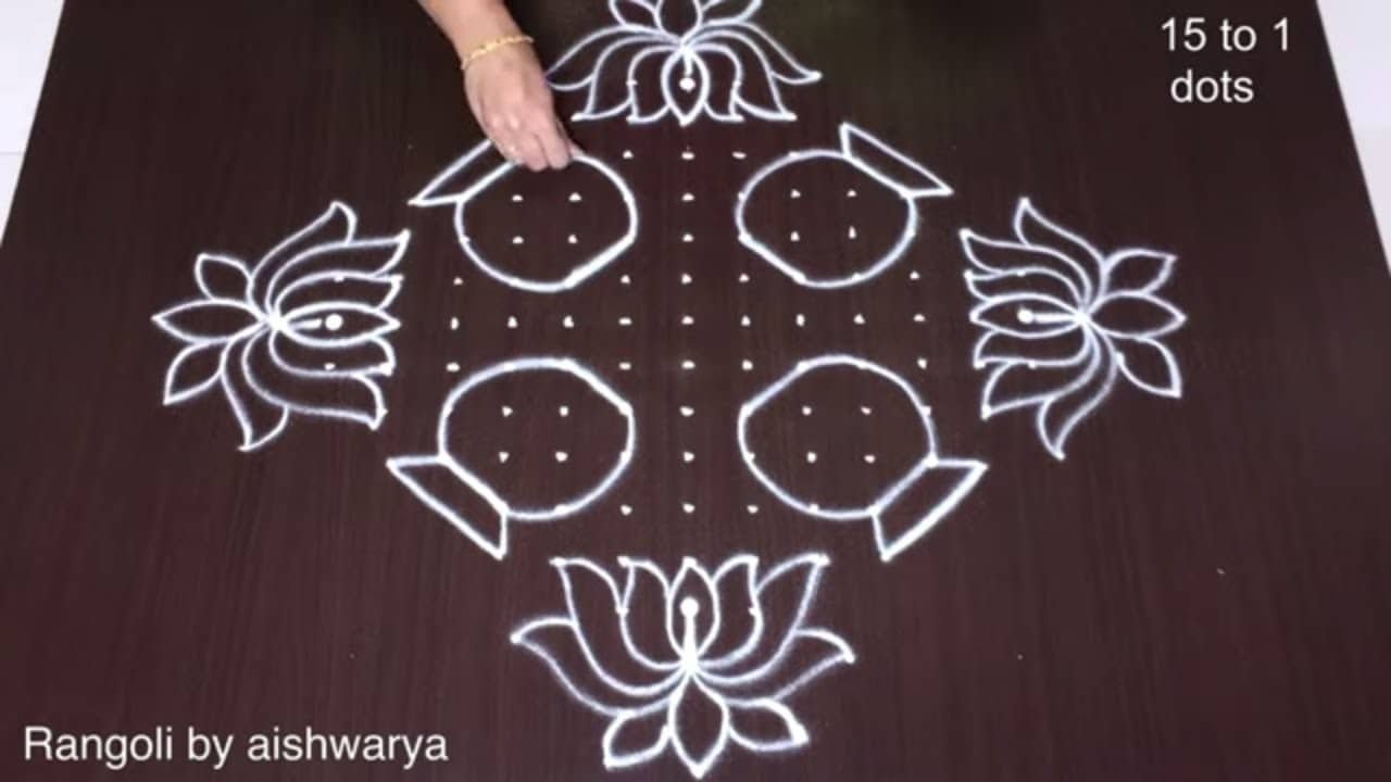 Easy Pongal Pot Kolam