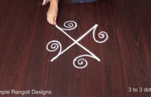 Easy Pulli Kolam for Beginners