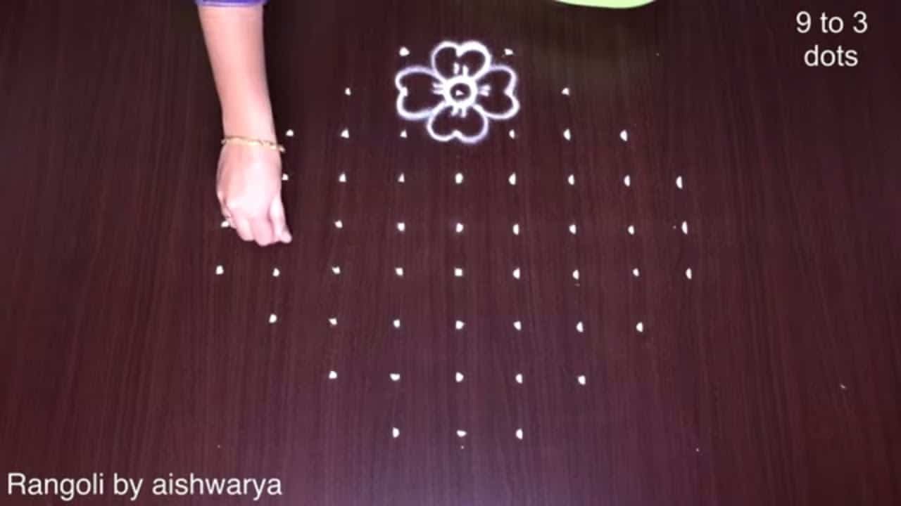 Easy Puvvula Muggulu 9-3-3