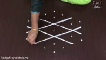 Easy Rangoli 7 4 Dots