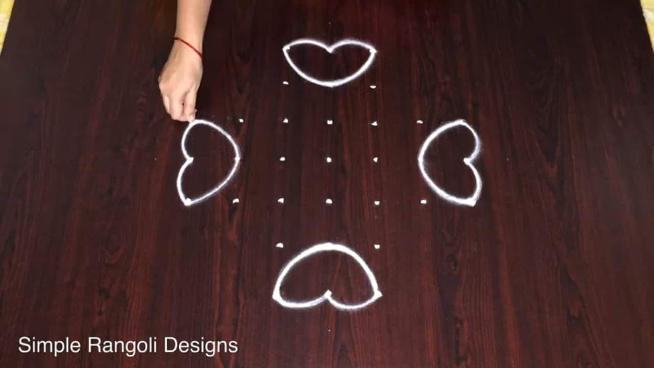 Easy Rangoli Muggulu Small Kolam