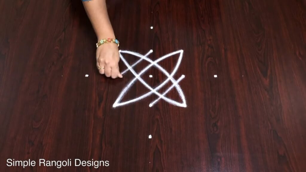 rangoli with 5 dots