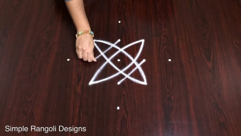 rangoli with 5 dots