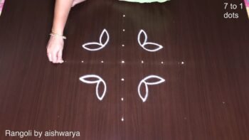 Easy Rangoli With Flowers