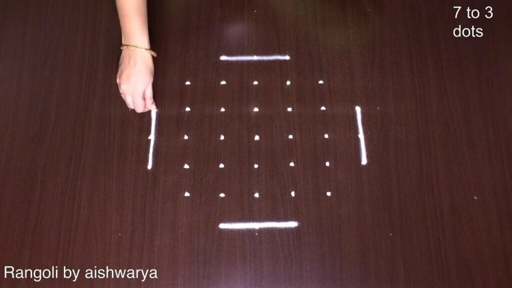 7×3 dots kolam