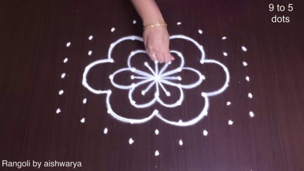 Easy Simple Rangoli Design