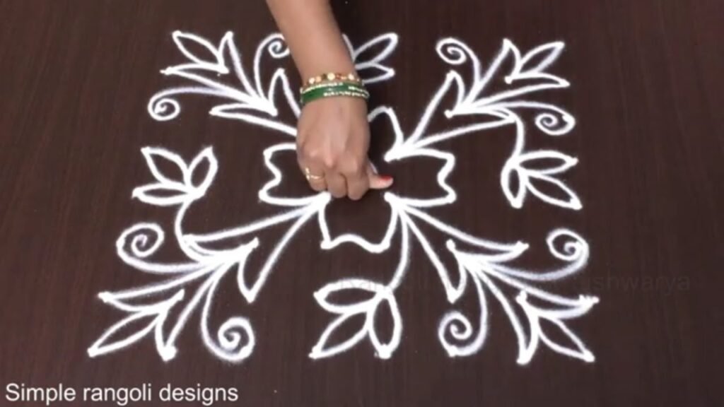 rangoli with 5 dots