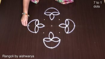 Easy Small Diya Muggulu