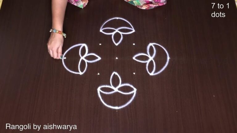 Easy Small Diya Muggulu
