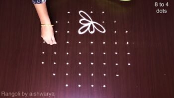 Easy Straight Dots Kolam