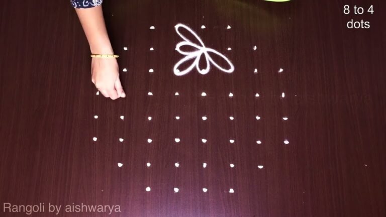 straight dots kolam