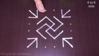 Easy Swastik Festivals Special Panduga Rangoli