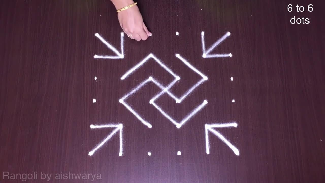 Easy Swastik Festivals Special Panduga Rangoli