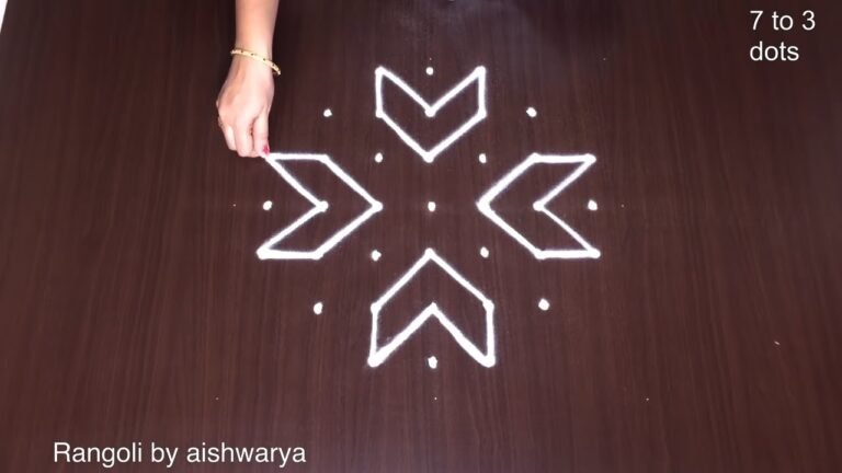 7×3×3 dots rangoli
