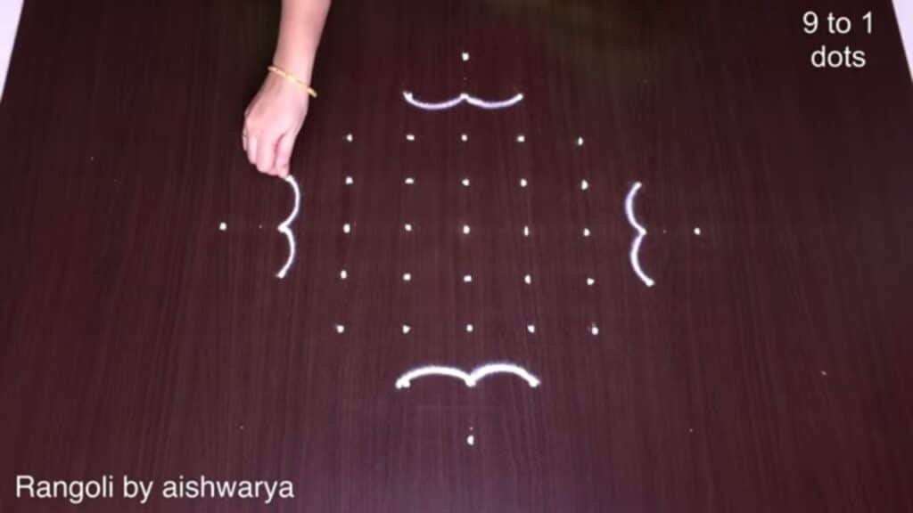 9 dots deepam muggulu
