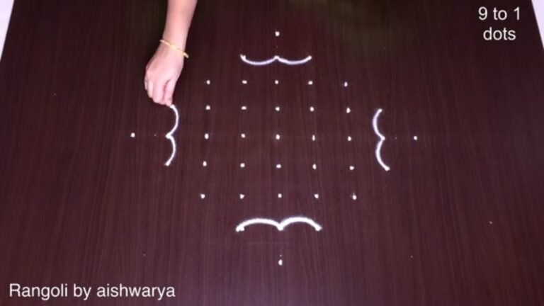 9 dots deepam muggulu
