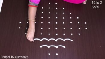 Elegant Flower Pot Kolam Rangoli