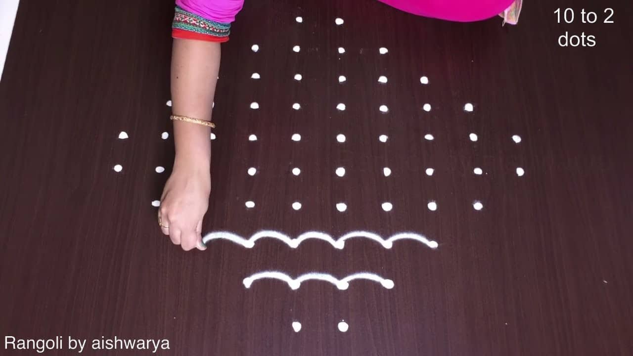 Elegant Flower Pot Kolam Rangoli