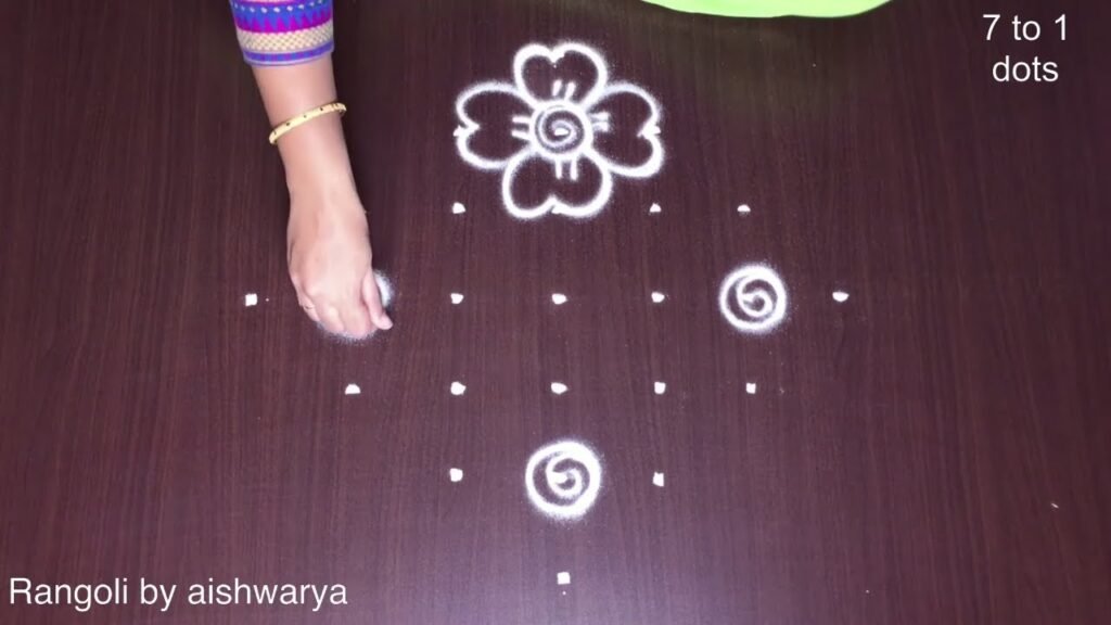 elegant rangoli kolam