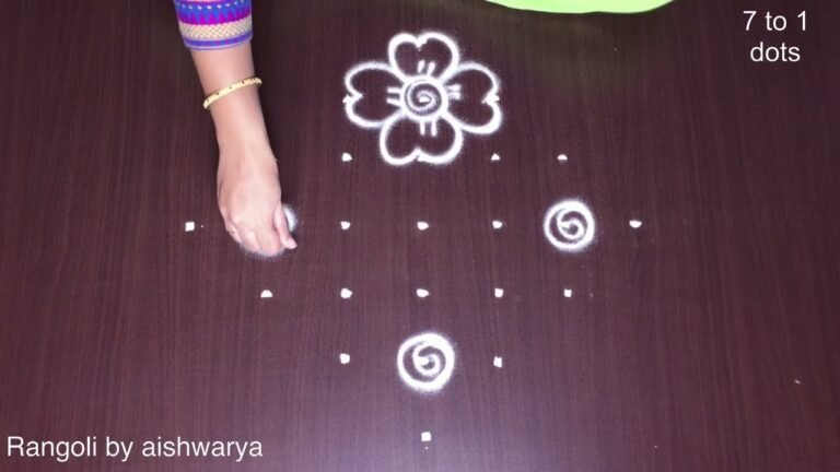 elegant rangoli kolam