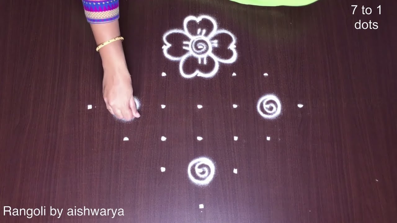 Elegant Rangoli Simple Kolam