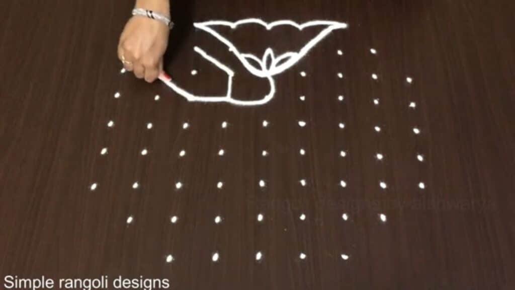 9×5 dots kolam