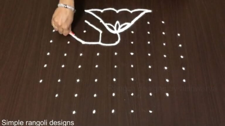 9×5 dots kolam