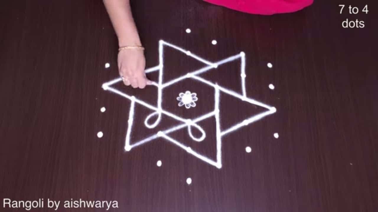 Evening Star Muggulu Simple