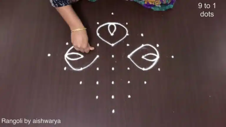 9-to-1 dot festival diya rangoli