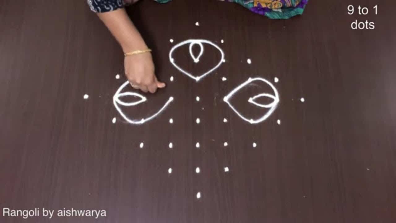Festival Diya Rangoli With 9 se1