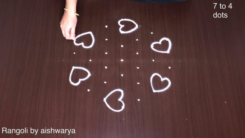 7×4 dots rangoli