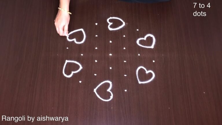 7×4 dots rangoli
