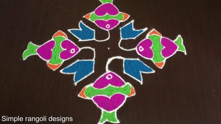 11 dots fish rangoli