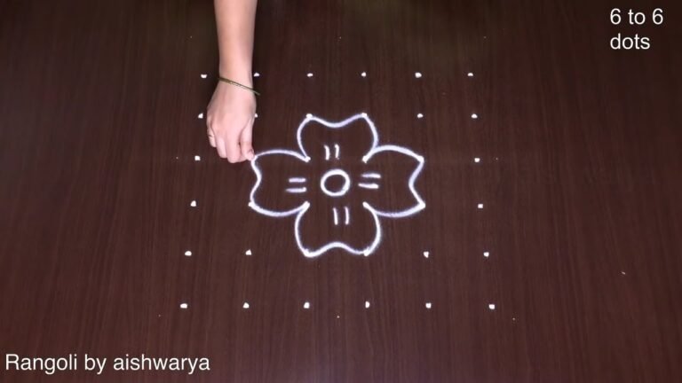 flower dots kolam