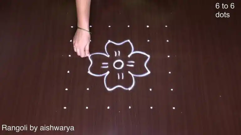 flower dots kolam