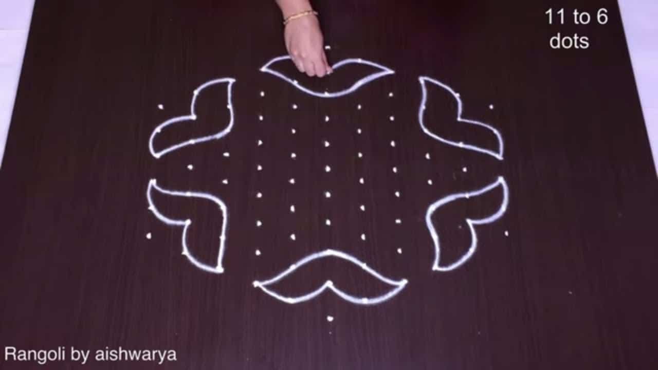 Flower Designs Rangoli 11-6