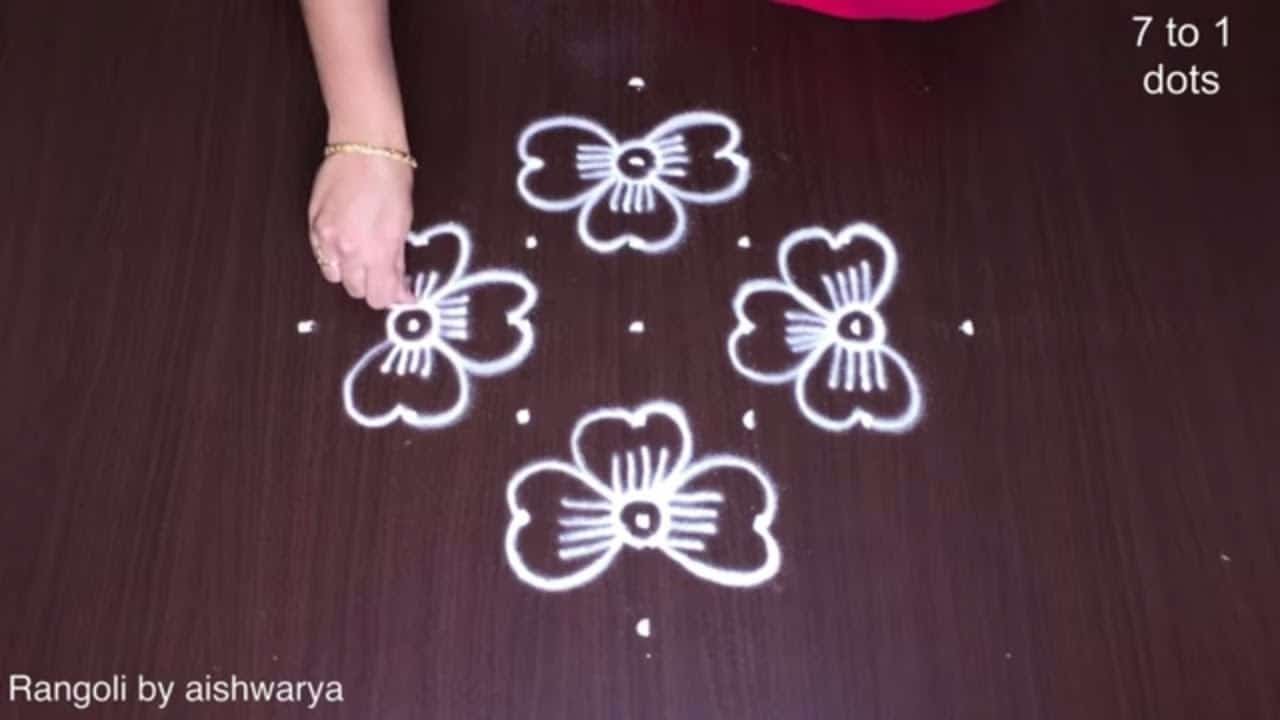 Flower Kolam Rangoli Designs