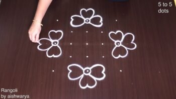 Flower Muggulu Designs Simple