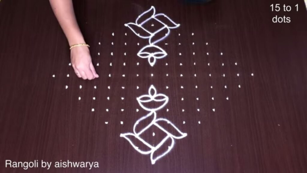 flower pot diya kolam