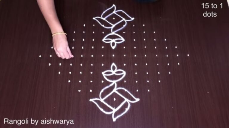 flower pot diya kolam