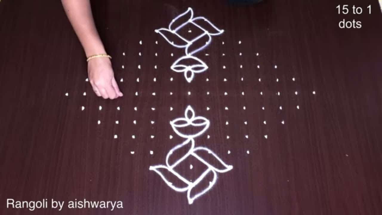 Flower Pot Diya Kolam