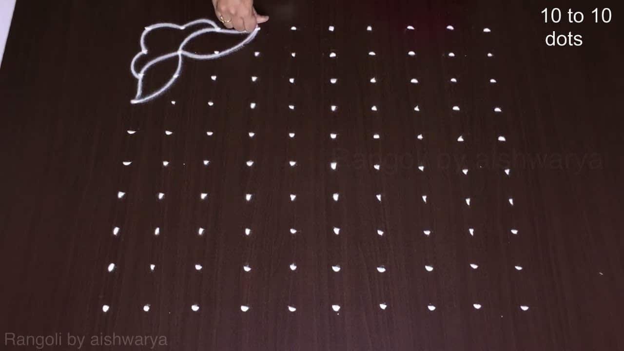 Flower Pot Kolam Traditional Muggulu