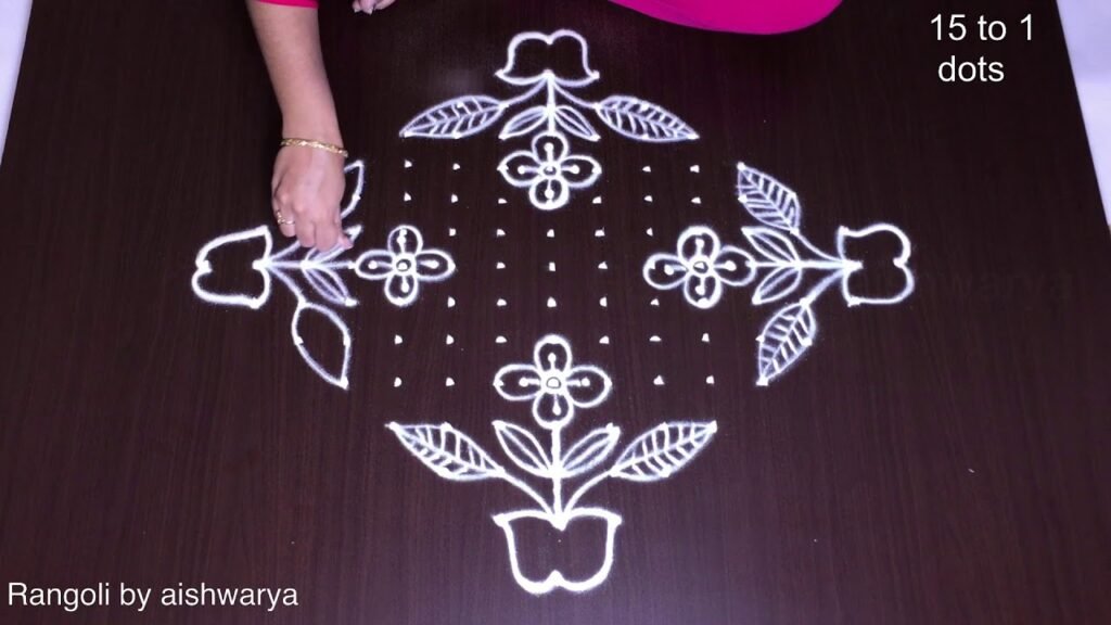 flower pot rangoli