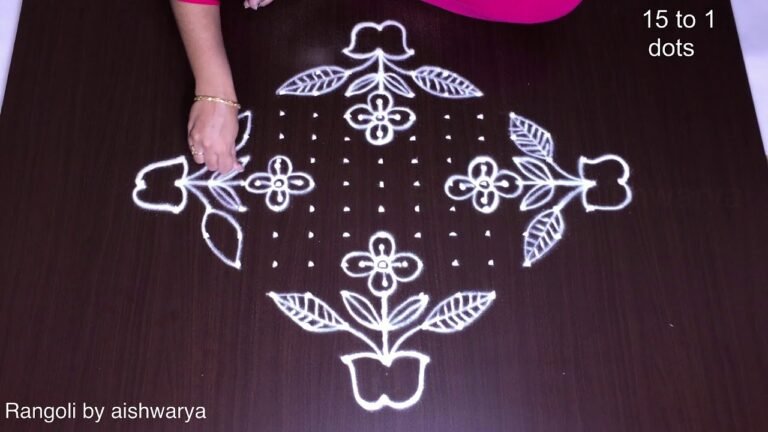 flower pot rangoli