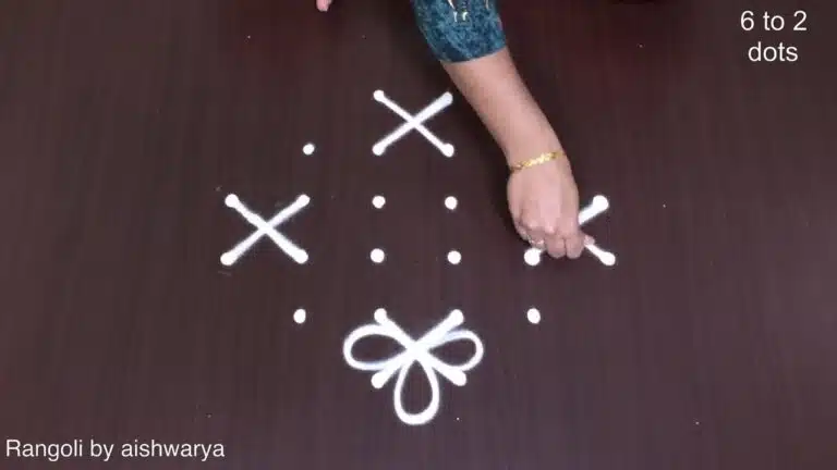Flower Simple Latest Diwali Aishwarya Rangoli