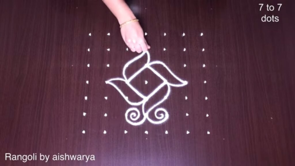 7×7 dots Friday kolam