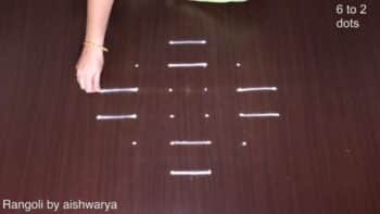 Friday Muggulu 6x2x2 Line Kolam Beginners