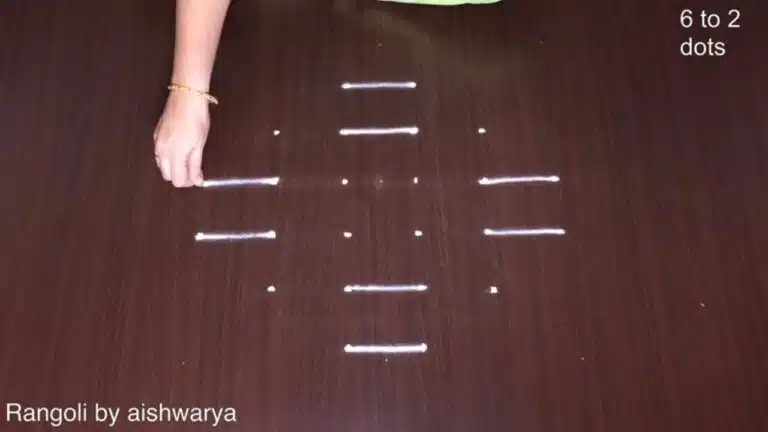 6×2×2 dots line Friday kolam