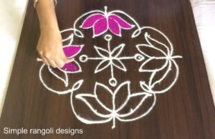 Friday Rangoli Muggulu With 11 to 1 Dots