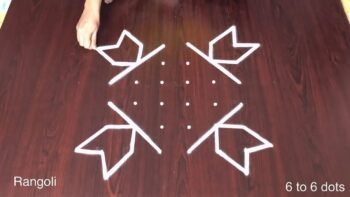 Friday Simple Six Flower Easy Muggulu